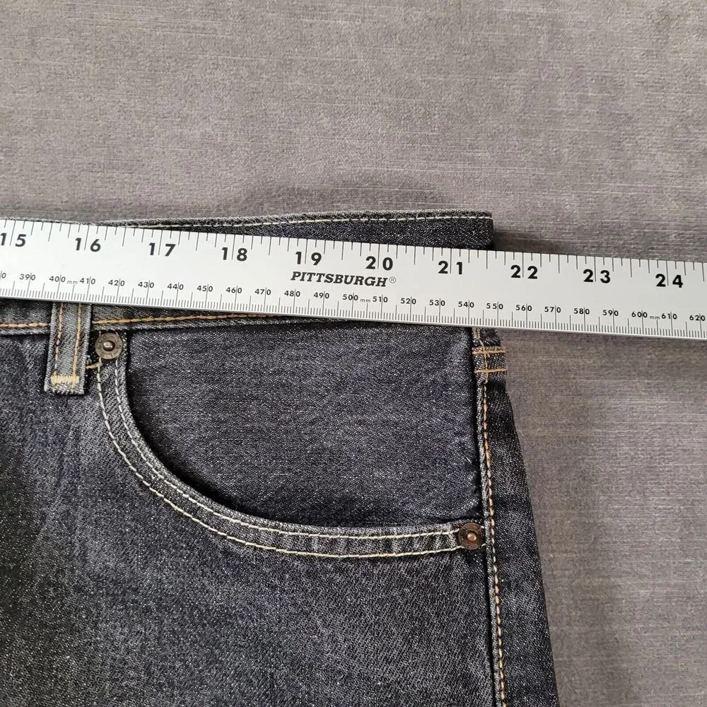 Levis 501 Button Fly Faded‎ Black Baggy Jeans Actual Size 43 x 26 Flawed
